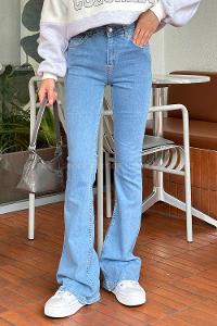 Light Blue Denim High Waist Denim Pants