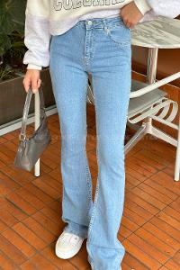 Light Blue Denim High Waist Denim Pants