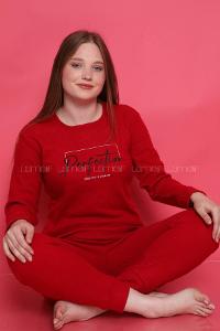 Lamelif Raporlu İnterlok Perfection Baskılı Penye Pijama Seti