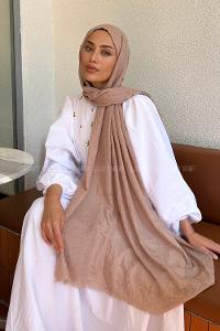Lamelif Bambu Şal Koyu Bej