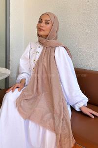 Lamelif Bambu Şal Koyu Bej