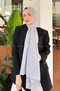 Lamelif Keten Şal Gümüş