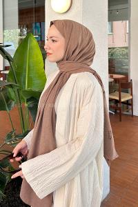 Lamelif Keten Şal Sütlü Kahve