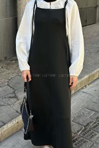 Lamelif Askılı Scuba Jile Siyah