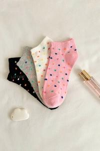 Lamelif 4lü puantiyeli Patik Çorap