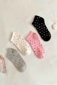 Lamelif 4lü puantiyeli Patik Çorap