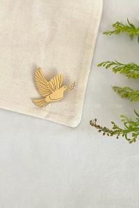 Lamelif Barış Güvercini Demir Broş