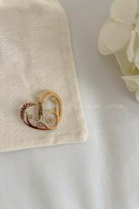 Lamelif Kalp Demir Broş