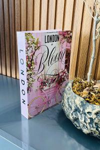 Lamelif Londan in Bloom Yazılı Dekorafif Kitap Kutusu