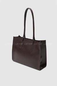 Lamelif Paella Acı Kahve Omuz Çantası 