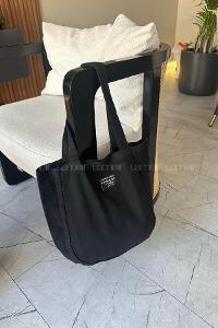 Lamelif Kanvas Arma Detaylı Çanta Siyah