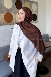 Lamelif G Desen Jakar Serisi Şal Acı Kahve