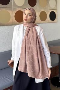 Plaid Brown Cotton Fabric Viscose Fabric Printed Shawl