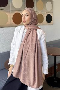 Plaid Brown Cotton Fabric Viscose Fabric Printed Shawl