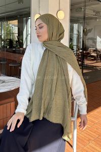 Green-2 Cotton Fabric Straight Shawl
