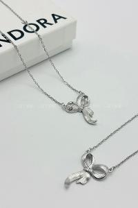 Lamelif 925 Ayar Çelik Kurdele Kolye Gümüş