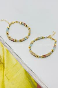 Lamelif Doğal Taş Kararmaz Mavi Kuvars Bileklik