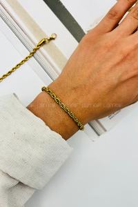 Lamelif Gold Halat Zincir Bileklik