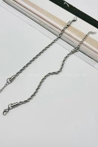 Lamelif Gümüş Halat Zincir Bileklik