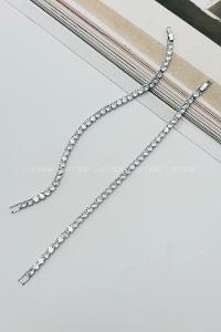 Lamelif Gümüş Taşlı Baget Bileklik