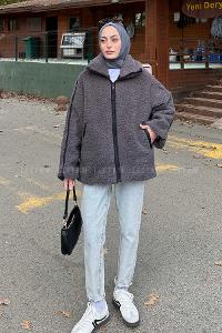 Smoked Normal Neck Long Arm Coat