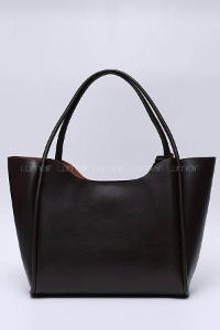 Lamelif Çıtçıtlı Suni Deri Cüzdanlı Kadın El ve Omuz Çantası Acı Kahve