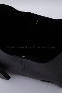 Lamelif Çıtçıtlı Suni Deri Cüzdanlı Kadın El ve Omuz Çantası Siyah