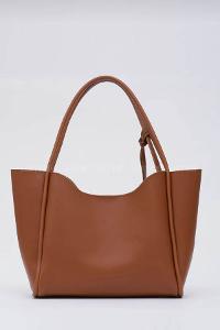 Tan Buckle Skin Hand Bag Bag