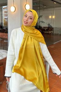 Yellow Cotton Fabric Straight Shawl