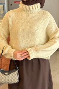 Lamelif Crop Kazak Ekru