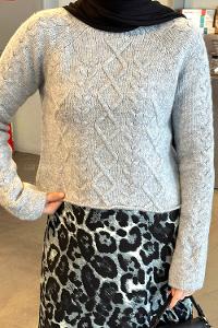 Lamelif Örgülü Kazak Gri