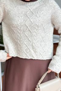 Lamelif Örgülü Kazak Taş Rengi