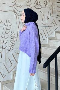 Lamelif Crop Kazak Menkşe Rengi