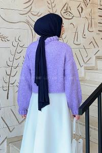 Lamelif Crop Kazak Menkşe Rengi