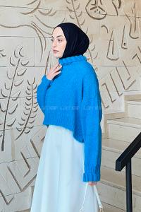 Lamelif Crop Kazak Turkuaz