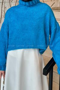 Lamelif Crop Kazak Turkuaz