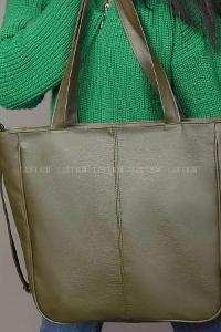 Khaki Buckle Skin Hand Bag Bag