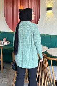 Lamelif Uzun Hırka Mint