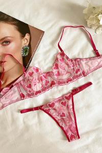 Pink Cotton Fabric Underwire Unsupport 