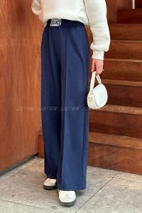 Lamelif Balance Armalı Çımalı Eşofman Altı Lacivert