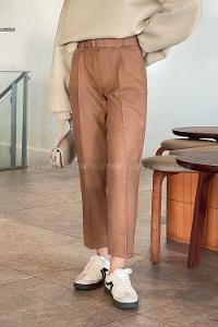 Camel Crepe Fabric High Waist Carrot Pant Pants