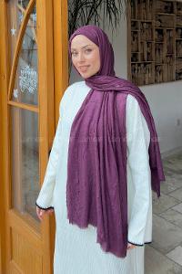 Lamelif Bambu Şal Mürdüm