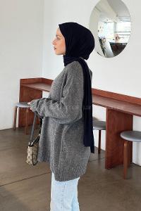 Lamelif Salaş Dokulu Kazak Antrasit