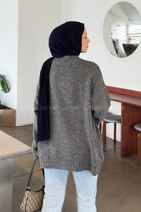 Lamelif Salaş Dokulu Kazak Antrasit