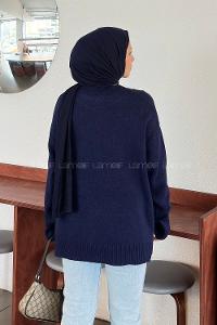 Lamelif Salaş Dokulu Kazak Lacivert