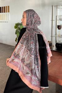 Lamelif Retro Desen Kokulu Prime Serisi Şal Badem Gül