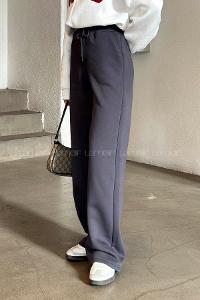 Lamelif Üç İplik Salaş Model Eşofman Altı Füme