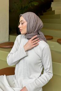 Lamelif Bambu Eşarp Soft Kahve