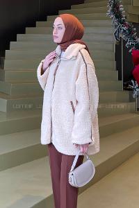 Brown Normal Neck Long Arm Coat