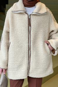 Brown Normal Neck Long Arm Coat